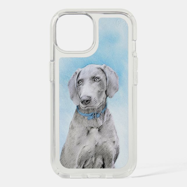 Weimaraner Painting - Cute Original Dog Art Speck iPhone Case (Front)