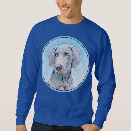 Weimaraner Painting _ Cute Original Dog Art Sweatshirt