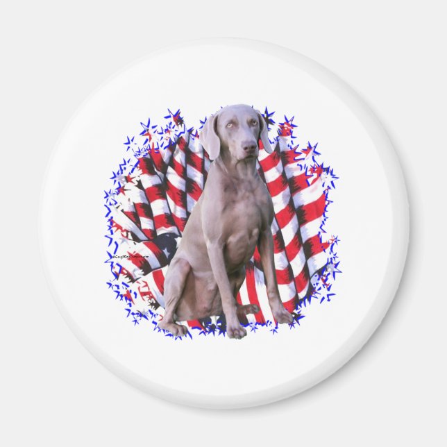 Weimaraner Patriot Magnet (Front)