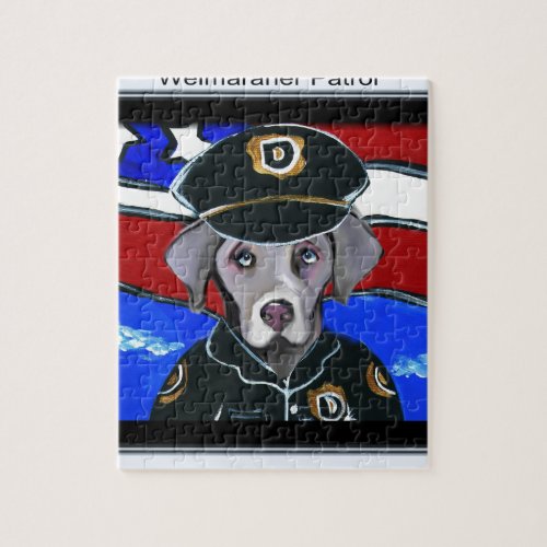 WEIMARANER PATROL OFFICER JIGSAW PUZZLE