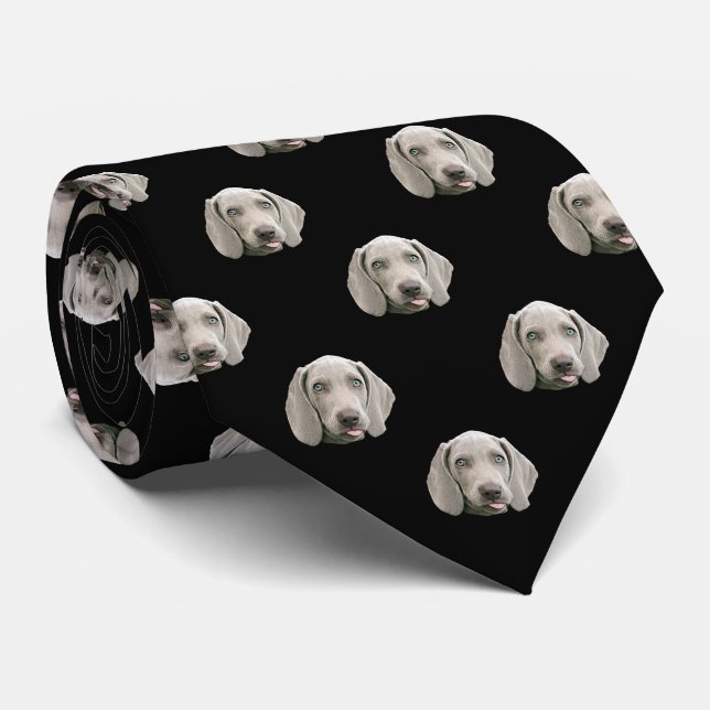 Weimaraner Pattern Tie (Rolled)