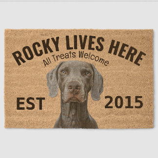 Weimaraner Personalized Fiber Doormat
