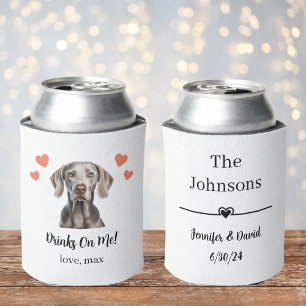 Weimaraner Pet Wedding Can Cooler