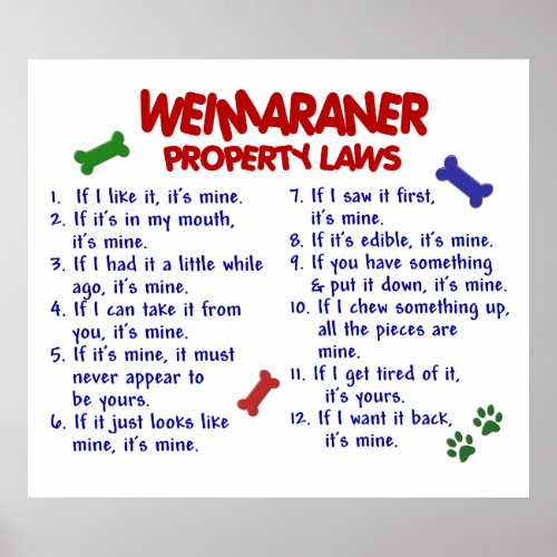 WEIMARANER PL2 POSTER