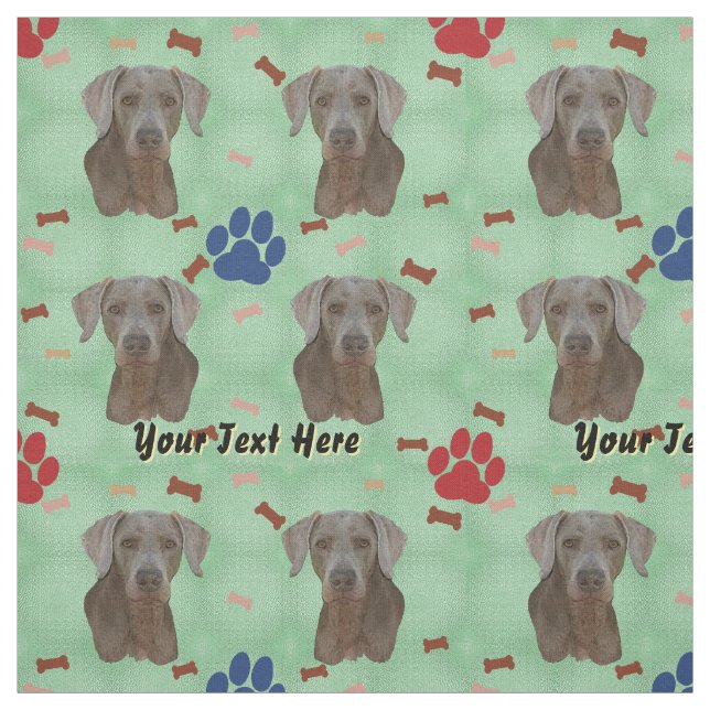 Weimaraner Portrait Fabric (Swatch)