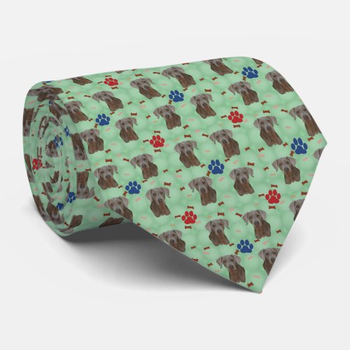 Weimaraner Portrait Tie