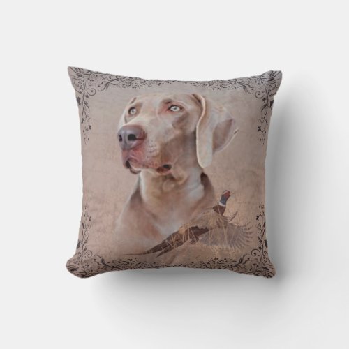 Weimaraner Poster Canvas Print Tapestry Acrylic Pr Throw Pillow