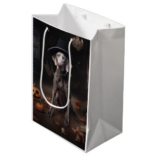 Weimaraner Pumpkins Halloween Scary Medium Gift Bag