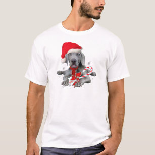 weimaraner christmas shirt