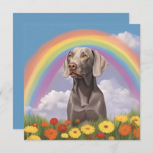 Weimaraner Rainbow Bridge Memorial Custom Dog Name