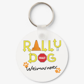 Weimaraner Rally Dog Keychain