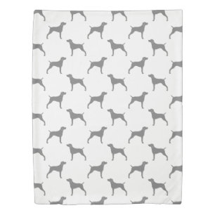 Weimaraner Silhouettes Pattern Duvet Cover