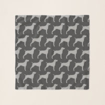 Weimaraner Silhouettes Pattern Scarf