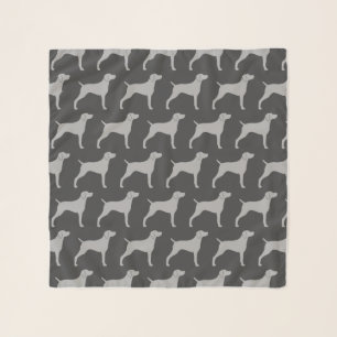 Weimaraner Silhouettes Pattern Scarf