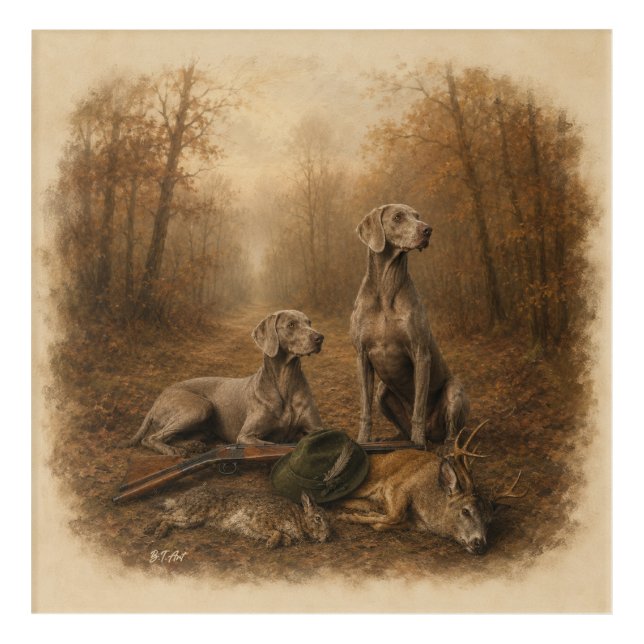 Weimaraner – Silver Ghost Hunter  Acrylic Print (Front)