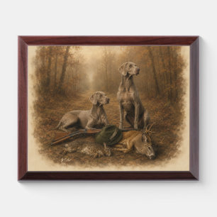 Weimaraner – Silver Ghost Hunter  Award Plaque