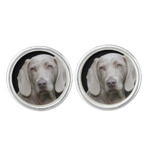 Weimaraner Silver Grey Cufflinks