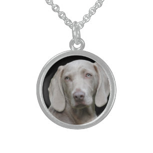 Weimaraner Silver Grey Sterling Silver Necklace