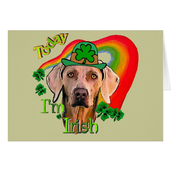 Weimaraner St. Patrick's Day Greeting Cards