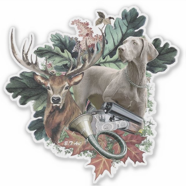  Weimaraner  Sticker (Front)