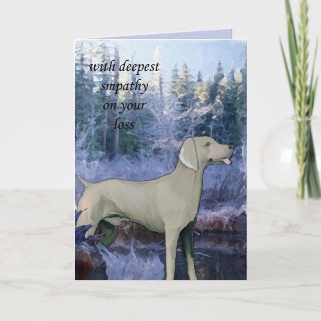 weimaraner_sympathy_card card (Front)