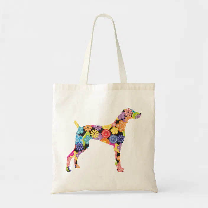 WEIMARANER embroidered tote bag ANY COLOR 