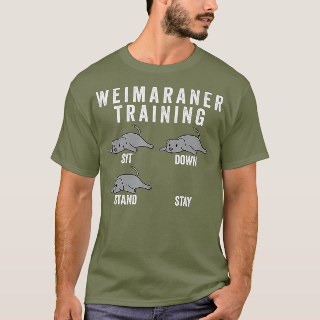 Weimaraner Training Dog T-Shirt (Front)