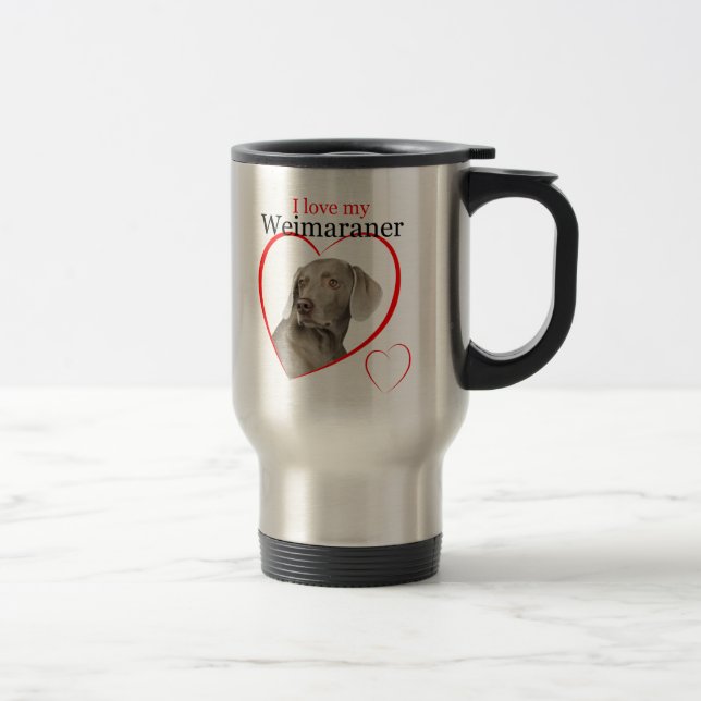 Weimaraner Travel Mug (Right)