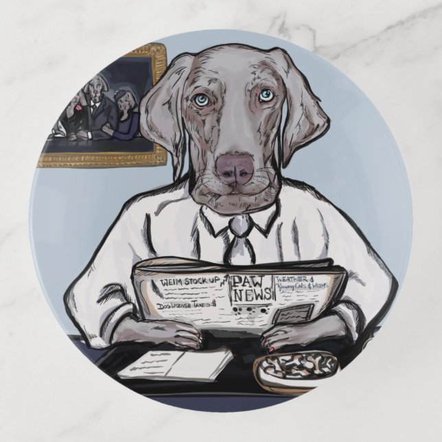 WEIMARANER TRINKET TRAY (Front)