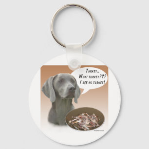 Weimaraner Turkey Keychain