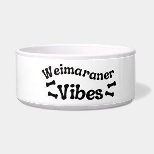 Weimaraner Vibes Ceramic Dog Bowl