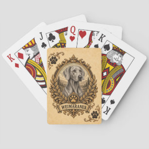 Weimaraner, Vintage Heritage Dog Poker Cards