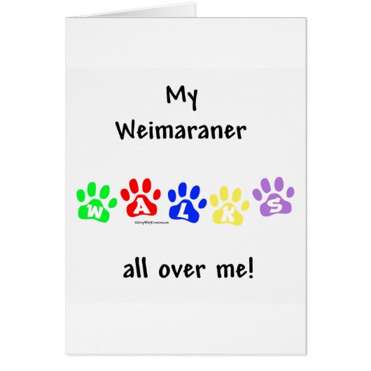 Weimaraner Walks Cards (Front)