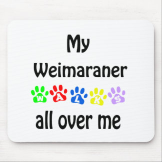 Weimaraner Walks Design Mouse Pad