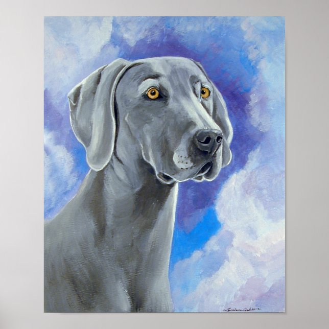 Weimaraner Wall Print Poster (Front)