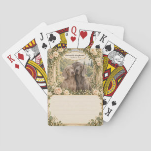 Weimaraner Wedding Guest Book Signing Deck Poker Cards