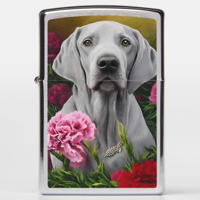 Weimaraner Zippo Lighter (Front)