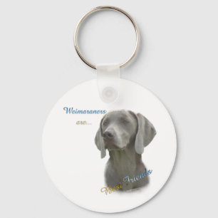 Weimaraners are Best Friends Keychain. Keychain