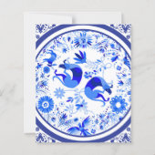 Weimaraners, Rabbits and Birds Otomi Blue & White (Front)