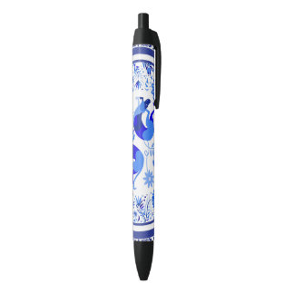 Weimaraners, Rabbits and Birds Otomi Blue & White Pen