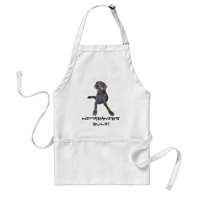 Weimaraners Rule! apron (Front)