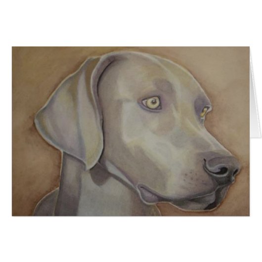 Weimeraner in Watercolour Cards (Front Horizontal)