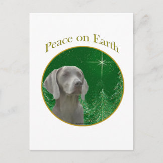 Weimeraner Peace on Earth Postcard