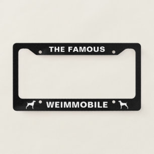 Weimmobile Weimaraner Dog Silhouettes Custom License Plate Frame