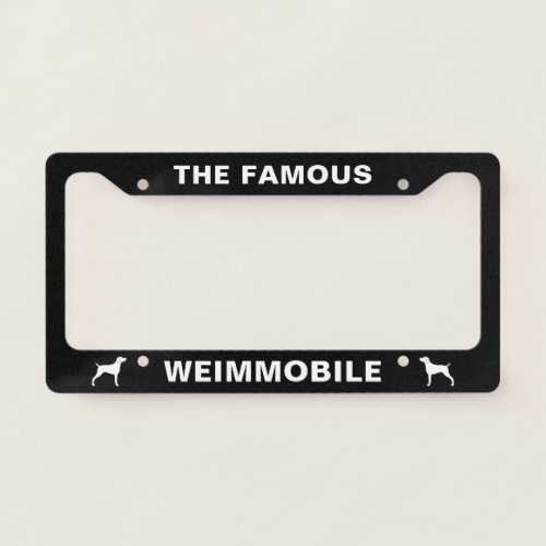 Weimmobile Weimaraner Dog Silhouettes Custom License Plate Frame