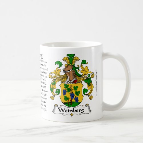 Weinberg the Origin the Meaning and the Crest Coffee Mug