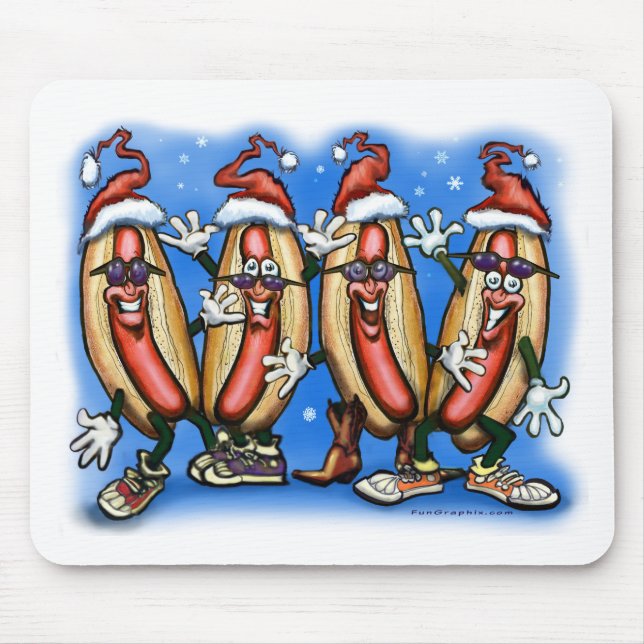 Weiner Christmas Mouse Pad (Front)