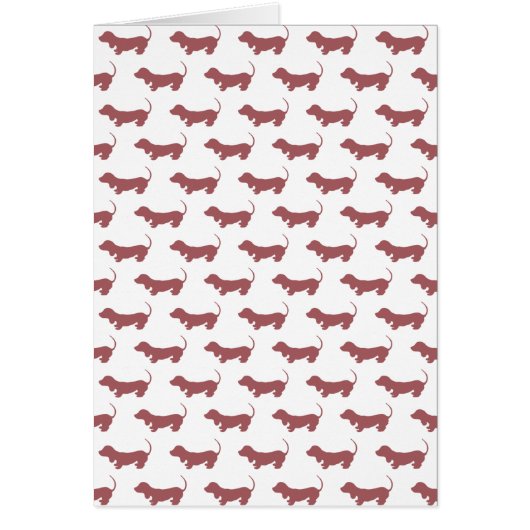 Weiner Dog Dachshund Pattern Cards (Front)