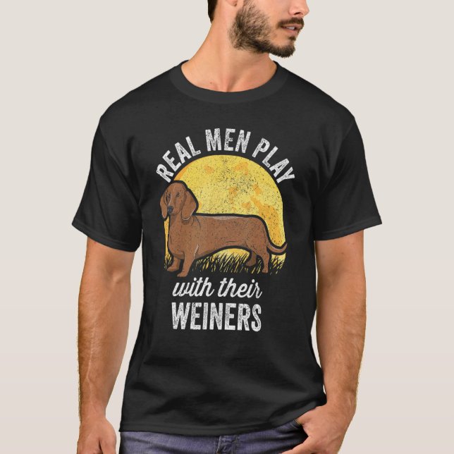 Weiner Dog Happy Halloween Dachshund Costume 1 T-Shirt (Front)