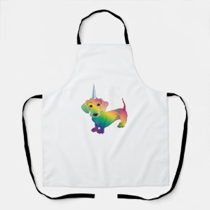 WEINER DOG WEINERCORN - Funny Dachshund Unicorn T- Apron
